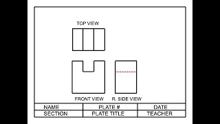 1ST ORTHOGRAPHIC DRAWING TUTORIAL [upl. by Huskamp]