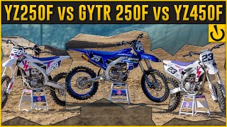 Yamaha YZ250F VS GYTR YZ250F VS YZ450F  Comparison [upl. by Aziar]