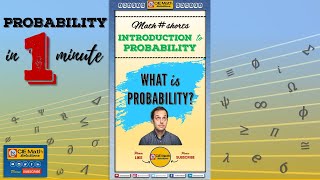 Probability in 1 minute with example  Introduction to Probability  ASA Level Maths 9709 [upl. by Nivert]