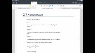 Combinatoriek H2 Kansrekenen  video2  Kanswetten en stelling van Boole [upl. by Elijah]