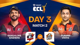 ECL  Match 6  Bangalore Bashers vs Punjab Veers  Abhishek Malhan vs Harsh Beniwal [upl. by Opalina]