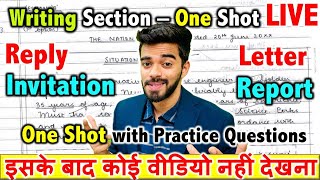 Complete Writing Section  One shot with Most Imp Questions  CBSE Term 2 Class 12 [upl. by Cirri]