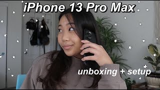 iPHONE 13 PRO MAX UNBOXING  SETUP [upl. by Mei]