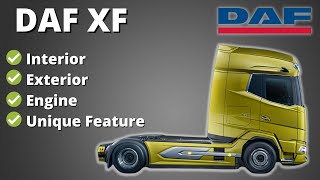 The New DAF XF Truck  Interior Exterior Engine [upl. by Fanchie]