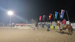 Cunnamulla Fella Roundup 2024 Saddle Bronc [upl. by Atterehs]