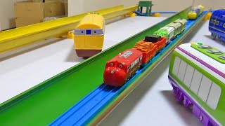 Chuggington Plarail ☆ 4color rain gutter rail amp bridge pier long course [upl. by Nodnahs124]