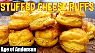 Creamy Cheese Puffs Stuffed Gougeres [upl. by Dahle]