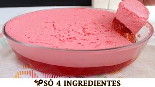 GELATINA CREMOSA COM 4 INGREDIENTES  RECEITAS QUE AMO [upl. by Jeanette883]