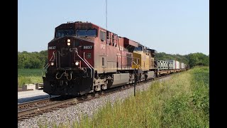 Military amp Grain Train in Virden IL [upl. by Amice]