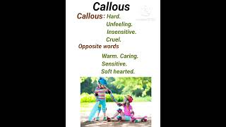 Callous meaning in teluguenglish vocabulary [upl. by Odraboel109]