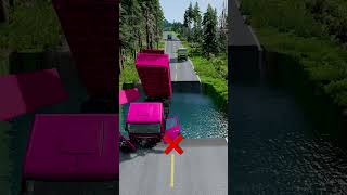 Dump trucks vs water pit 14  BeamNG drive beamngdrive carsvsmassivepotholespart2 automobile [upl. by Atik]