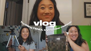 VLOG I found FENDI at the thrift testing out new makeup mini haul [upl. by Anial]