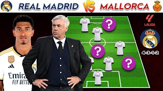 Real Madrid Vs Mallorca  Real Madrid 4231 Potential Lineup La Liga 2324 Matchday 19 [upl. by Enert]