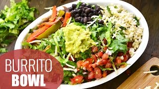 DIY Chipotle Burrito Bowl  HEALTHY LUNCH IDEAS [upl. by Aihsenod]