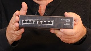 Plug and Play with AUMOX PRO 8 Port Gigabit Ethernet Unmanaged PoE Switch [upl. by Matthaus40]