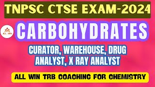 CARBOHYDRATES GLUCOSE fructose sucrose Raffinose  TNPSC chemistry ans key with Discussion [upl. by Ardnuassak]