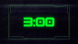 Electric Cyberpunk Timer  3 Minute  EDM Music  Dance Party  Game Show [upl. by Pirnot]