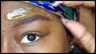 How to wax your brows at home with HARD WAX [upl. by Nart933]