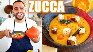 Vellutata di zucca CREMOSA con Zenzero Arancia e Crostini croccanti al Parmigiano🎃 [upl. by Flossi]