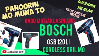 BOSCH GSB 120 Li Cordless DIY Palit ng Carbon Brush at Gear Overhaul Kaya ba [upl. by Otsenre226]