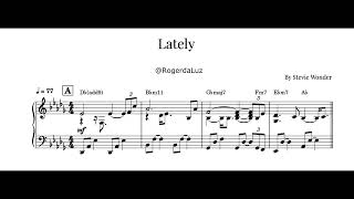 Lately  Stevie Wonder  Piano Sheet Music [upl. by Iorgos]