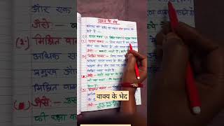 वाक्य और वाक्य के भेद  Vakya ke bhed  rachna arth ke aadhar par vakya bhed class 910 [upl. by Oramug]