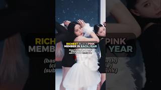 Repost Richest blackpink member from each year edit new viral blackpink viralvideo shorts [upl. by Affay292]