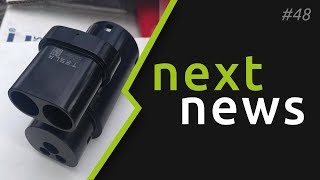 nextnews 48  Tesla CCS Adapter gesichtet EAuto Quote in Norwegen Audi etron Abholung [upl. by Tenaej]