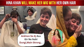 Hina Khan Cancer  Hina Mother Cries As Daughter Hina Cuts Her Hair After Chemotherapy Started [upl. by Fidelis]