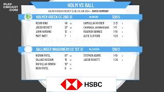 Holmer Green CC 2nd XI v Ballinger Waggoners CC 1st XI [upl. by Shewmaker723]