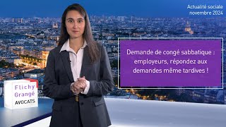 57 JT du social  Demande de congé sabbatique  employeurs répondez aux demandes même tardives [upl. by Zel]