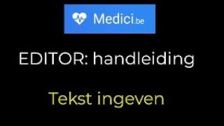 Medici EDITOR tekst toevoegen [upl. by Attekal]