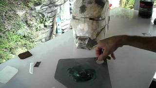 IRON MAN HELMET BUILD PART 4  BONDO FIRST COAT [upl. by Erdnassac]