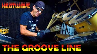 THE GROOVE LINE Drum Cover Extended Mix Heatwave HD 🎧High Quality Audio《 with Lyrics 》 [upl. by Aronoh]