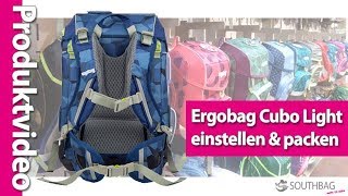 Ergobag Cubo Light Schulranzen  richtig einstellen und bepacken [upl. by Elinor]