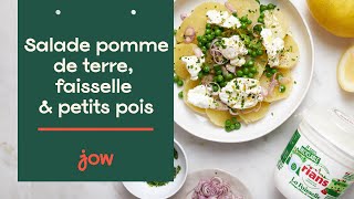 Recette de la Salade pomme de terre faisselle amp petits pois [upl. by Lenora]