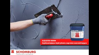 AQUAFINRB400  Aplikacja szybkowiążącej hybrydowej zaprawy uszczelniającej od SCHOMBURG [upl. by Natsyrt]