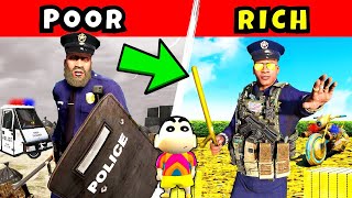 Franklin Become THE CHIEF OF RICH POLICE in GTA 5  SHINCHAN and CHOP [upl. by Akinod]