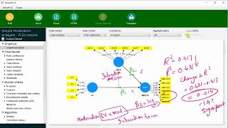 SmartPLS 49 Simple Moderation Analysis sem mediation moderation smartpls smartpls4 [upl. by Lannie]