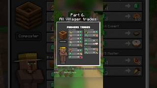 Part 6 All Villager Trades Minecraft Helpful Guides minecraft minecraftvillagers minecraftguide [upl. by Murvyn]