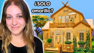 Los Sims 4 PERO solo puedo USAR UN COLOR  Color Amarillo  Barrio Arcoíris 🌈  Marta [upl. by Athalla40]