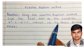 Newton raphson method  Raphson method in numerical analysis  engineering mathematics SNME [upl. by Wickner]