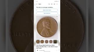 1944 Lincoln wheat penny No mint mark Value 5 Based on condition [upl. by Odrawde]