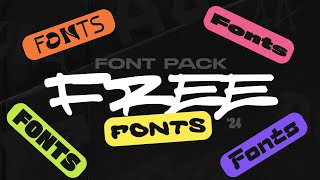 Ultimate 203 Best Free Fonts Pack for Designers  2024 [upl. by Cassie]