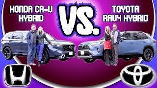 Toyota RAV4 hybrid VS Honda CRV hybrid comparisonBattle of the hybrids [upl. by Dorreg48]