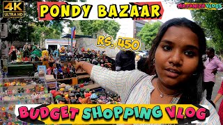 Pondy Bazaar Budget Shopping  mrtamizhvlogs [upl. by Blader]