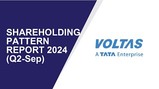 Voltas Shareholding Pattern  Q2Sep Report 2024  Shareholders Latest Updates [upl. by Ytsur764]