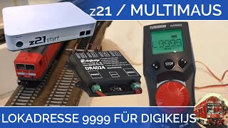 TUTORIAL Lokadresse 9999 programmieren für Digikeijs Decoder bei z21 amp Multimaus digitale Modellbahn [upl. by Kerrill344]