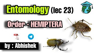 Order  HEMIPTERA part 1 lec 23 • Go For Agriculture Education icar bhu ibps [upl. by Chaffee42]