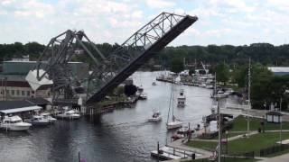 Ashtabula Harbor Lift Bridge Raising  Part 2 of 3 [upl. by Elcarim159]